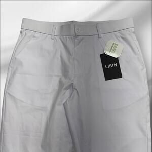LIBIN Men’s 32 x 32 White WATERPROOF GOLF Pant UPF 50+